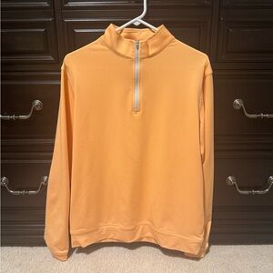 Peter Millar Men's Zip-Up Sweater in Orange